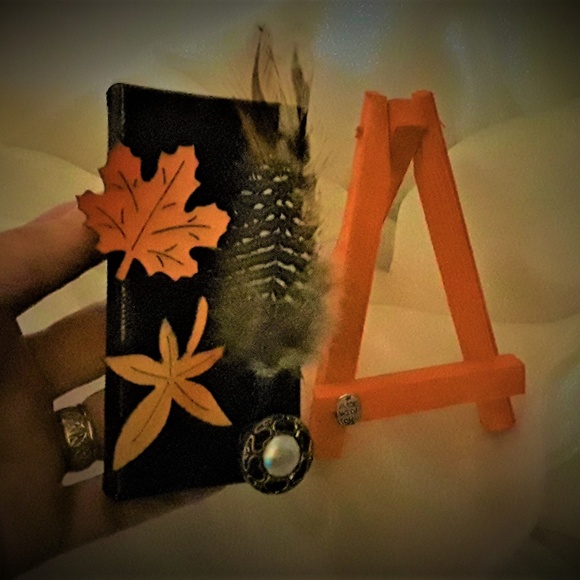 BeaslePunk Art Original Other - Fall Feathers - 2"x3"mini canvas 3D art mini easel BeaslePunk Art Original Other - Fall Feathers - 2"x3"mini canvas 3D art mini easel